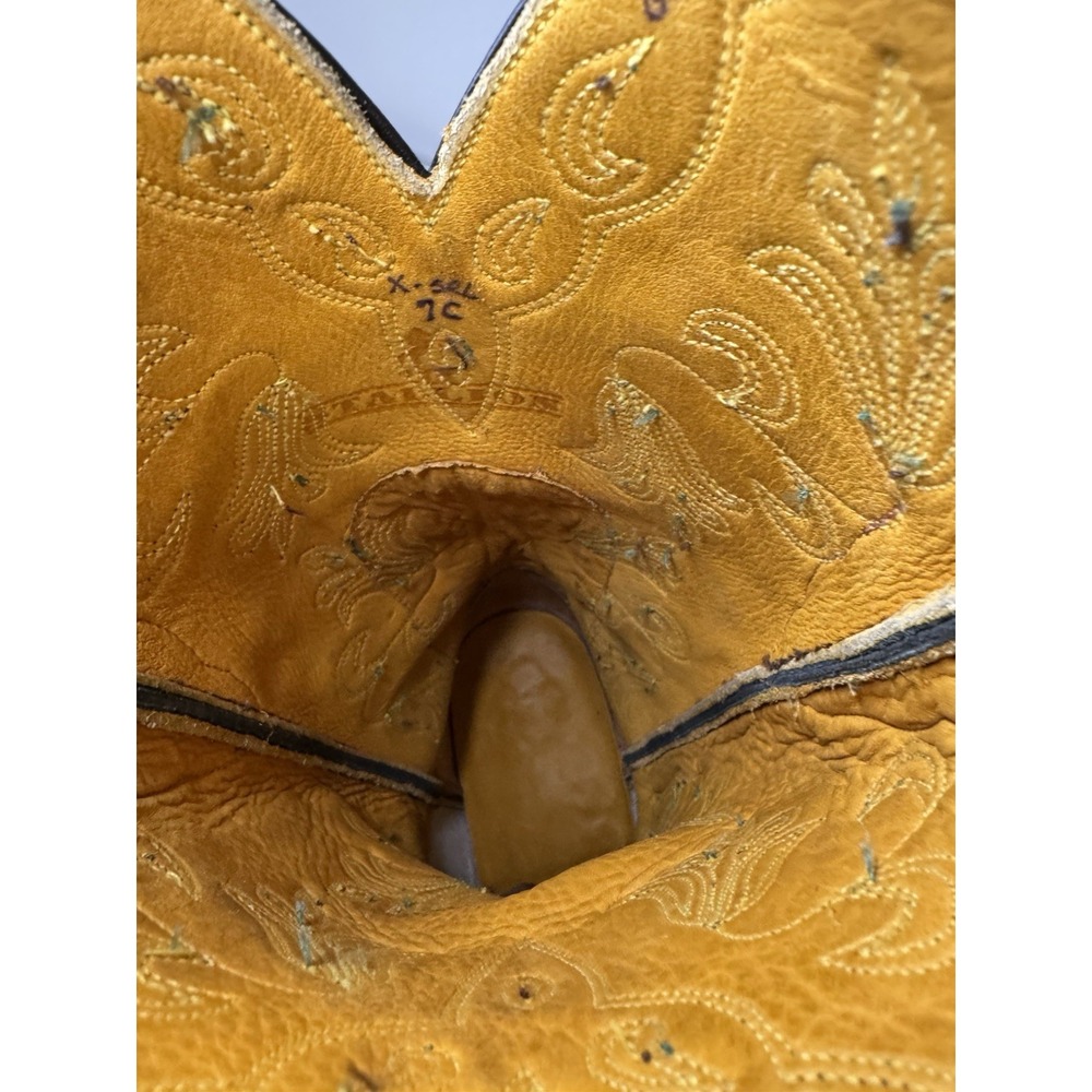 Women's Stallion Lilly Cowgirl Cowboy Western Boots Size 7 C X-5RL Hand Made - Picture 13 of 16